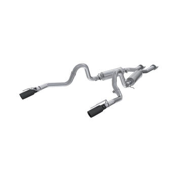 compare product MBRP 99-04 Ford Mustang GT 4.6L 2.5in. Dual Split Rear AL Cat Back w/ 3.5in. Dual Wall Blk. Tips