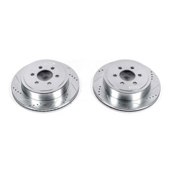 compare product Power Stop 2003 Dodge Durango Rear Evolution Drilled & Slotted Rotors - Pair