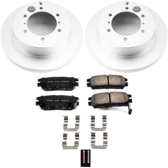 compare product Power Stop 91-00 Mitsubishi Montero Rear Z17 Evolution Geomet Coated Brake Kit