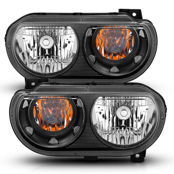 compare product ANZO 2008-2014 Dodge Challenger Crystal Headlights Black