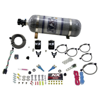 compare product Nitrous Express Dual Nozzle Sport Compact Nitrous Kit (35-50-75HP) w/12lb Bottle