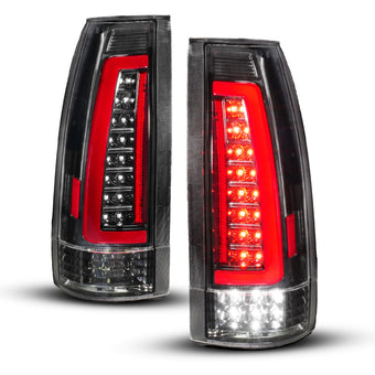 compare product ANZO 88-99 Chevy/GMC C/K1500/2500/3500 Full LED Light Tube Taillights Black Housing Clear Lens