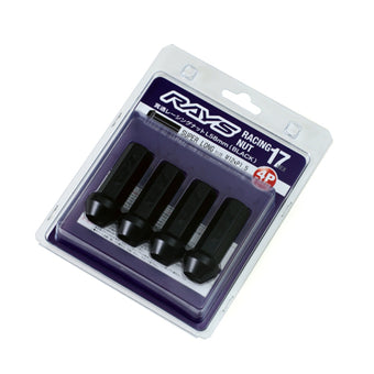 compare product Rays 17 Hex Racing Nut Set L58 Super Long Type 12x1.50 - Black Chromate (4 Pieces)
