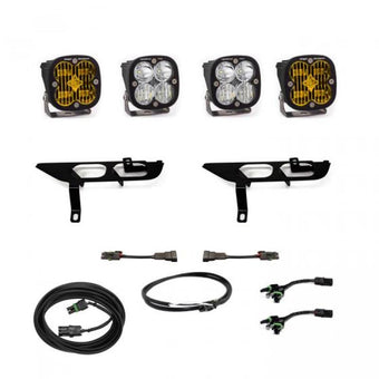 compare product Baja Designs 2021+ Ford F150 Fog Pocket Kit SAE Amber Squadron Pro DC