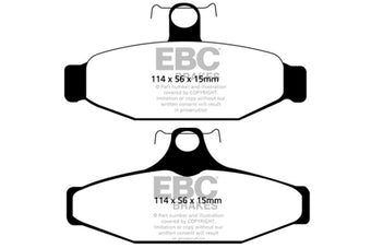 compare product EBC 83-87 Chevrolet Corvette (C4) 5.7 Bluestuff Rear Brake Pads