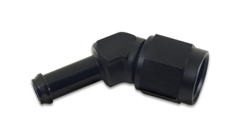 compare product Vibrant -8AN to 3/8in Hose Barb 45 Degree Adapter - Anodized Black