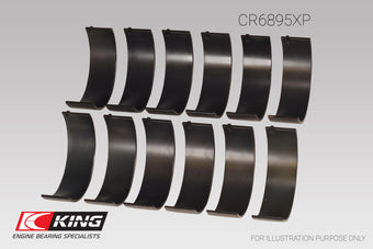 compare product King Ford Ecoboost 3.5L V6 pMaxBlack Coated Connecting Rod Bearing Set - Size +0.25mm