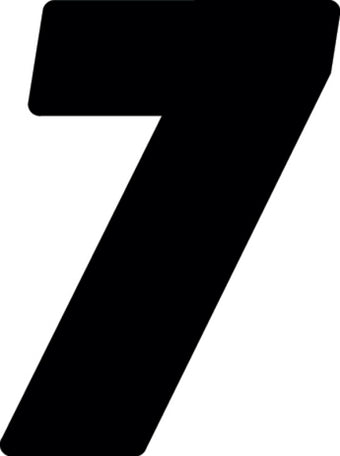 compare product Hardline Dirt Digits 3pk 4 in. - High Gloss Number 7 - Black