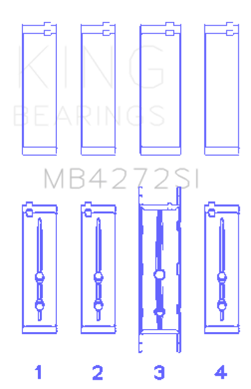 King Engine Bearings Holden Alloytec 175/190 Crankshaft Main Bearing Set - My Store