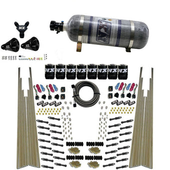 compare product Nitrous Express 8 Cyl Dry Direct Port Four Stage 8 Solenoids Nitrous Kit (200-600HP) w/Comp Bottle