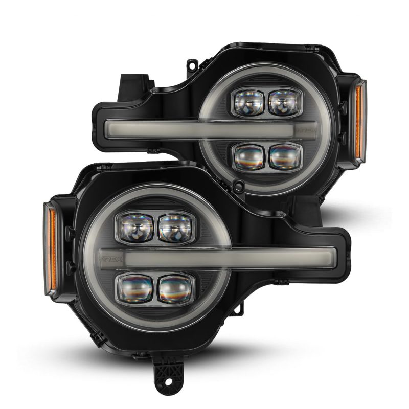 AlphaRex 21 - 23 Ford Bronco NOVA LED Projector Headlights Black - My Store