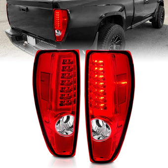 compare product ANZO 2004-2012 Chevrolet Colorado/ GMC Canyon LED Tail Lights w/ Light Bar Chrome Housing Red/Clear