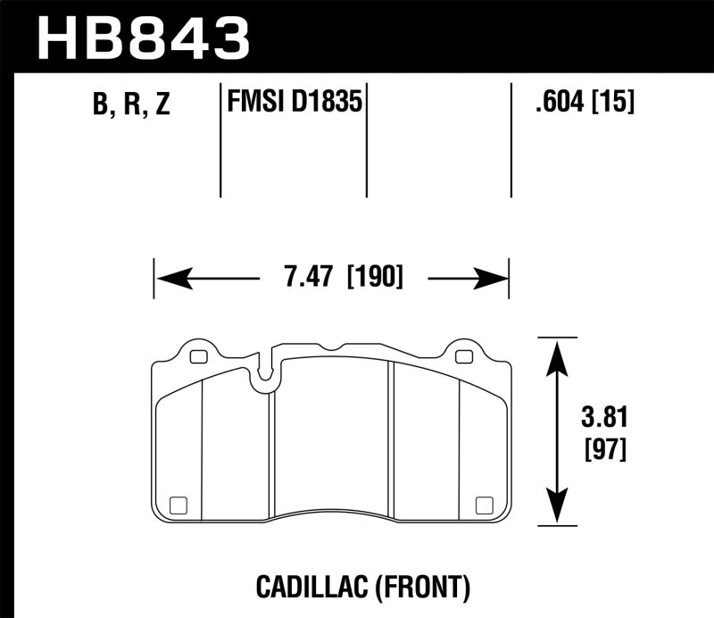 Hawk 2016 Cadillac CTS HPS Front Race Brake Pads - My Store