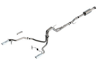 compare product Borla F-150 2021 5.0L 4dr CC SB EC STB Lariat/KR/Platinum/LTD 3/2.25 SRE Cat-Back ATAK CHR Tips