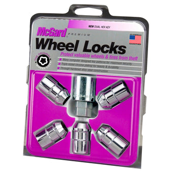 compare product McGard Wheel Lock Nut Set - 5pk. (Cone Seat) 1/2-20 / 3/4 &13/16 Dual Hex / 1.46in. Length - Chrome