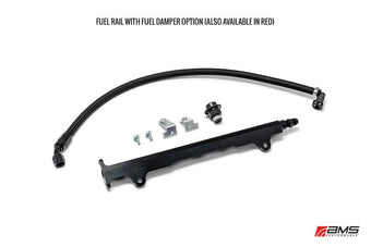 compare product AMS Performance 08-15 Mitsubishi EVO X CNC Machined Aluminum Fuel Rail w/Pulsation Dampener - Red