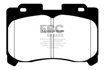 compare product EBC 93-98 Toyota Supra 3.0 Twin Turbo Yellowstuff Front Brake Pads