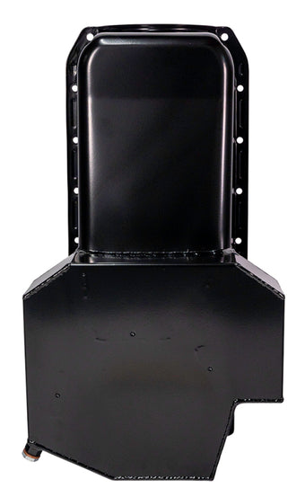 compare product Moroso 86-Up Chevrolet Small Block (w/1 Pc Seal) Road Race Wet Sump 7qt 7.5in Steel Oil Pan - Black