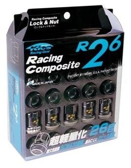 compare product Project Kics 12X1.50 Black R26 Lug Nuts - 16+4