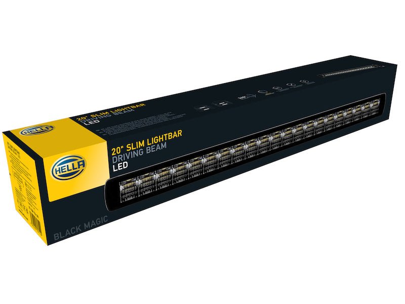 Hella Universal Black Magic 20in Thin Light Bar - Driving Beam - My Store