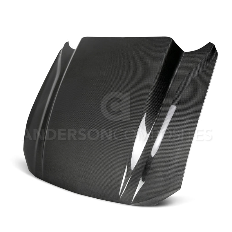 Anderson Composites 2018 Ford Mustang Double Sided Type - CJ 4in Carbon Fiber Cowl Hood - My Store