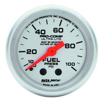 compare product Autometer Ultra-Lite 52mm 0-100 PSI Mechanical Fuel Pressure Gauge