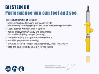 compare product Bilstein B8 Series 15 Audi A3 Quattro / 15 Volkswagen GTI, Golf Front 36mm Monotube Shock Absorber