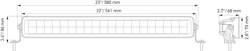 Hella Universal Black Magic 21in Double Light Bar - Driving Beam - My Store