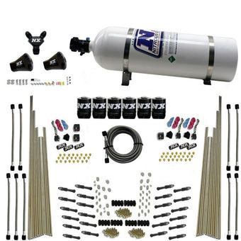 compare product Nitrous Express 8 Cyl Dry Direct Port Three Stage 6 Solenoids Nitrous Kit (200-600HP) w/15lb Bottle