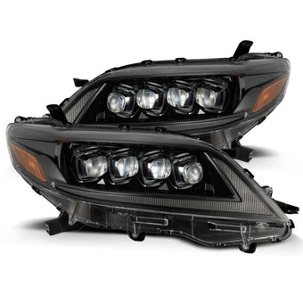 compare product AlphaRex 11-21 Toyota Sienna LUXX LED Proj Headlights Plank Style Alpha Black w/Seq Signal/DRL