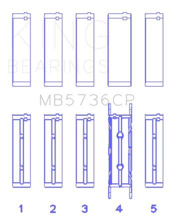 compare product King Engine Bearings Ford Powerstroke 6.0L/6.4L Diesel Crankshaft Main Bearing Set - Size STD