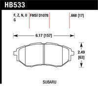 Hawk Subaru Tribeca / Legacy DTC - 70 Race Front Brake Pads - My Store