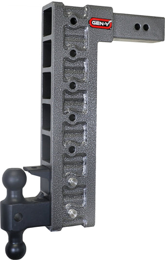 compare product Gen-Y Mega Duty 2.5in Shank 18in Drop 21K Hitch w/GH-061 Dual-Ball/Pintle Lock/Stabilizer Kit