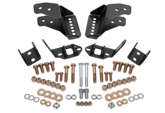 compare product BMR 78-87 G-Body Coilover Conversion Kit Rear Adjustable Shock Mount Without CAB - Black Hammertone