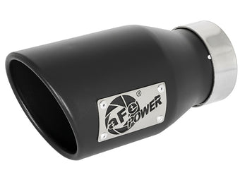 compare product aFe MACH Force-Xp 409 SS Exhaust Tip Black (Left Side) 3in In x 4-1/2in Out x 9in L Clamp-On
