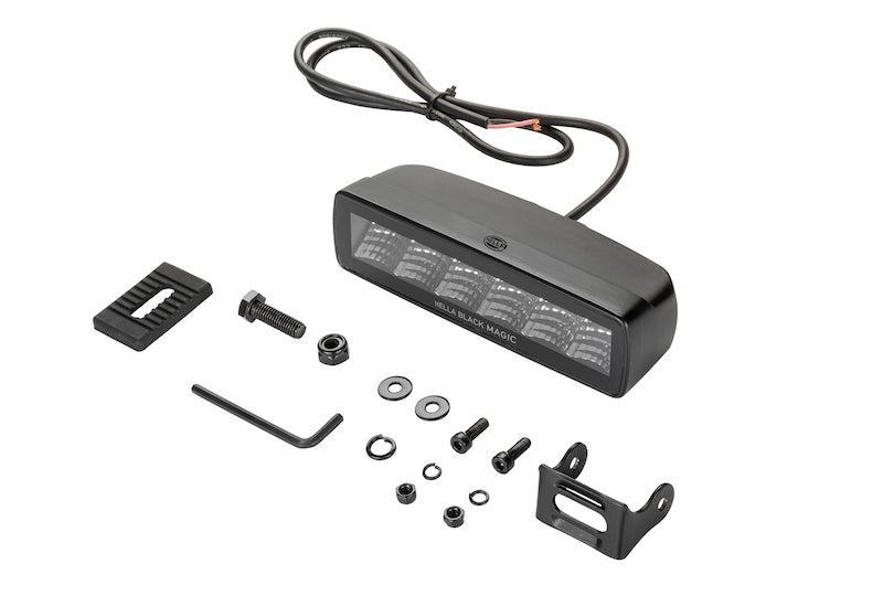 Hella Universal Black Magic 6 L.E.D. Mini Light Bar - Flood Beam - My Store