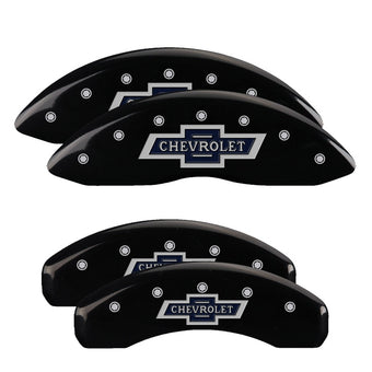compare product MGP 4 Caliper Covers Engraved F & R 100 Anniversary Black Finish Silver Char 2019 Chevrolet Suburban