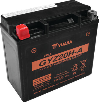 compare product Yuasa GYZ20H-A High Performance Maintenance Free AGM 12-Volt Battery