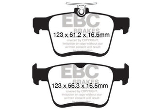 compare product EBC 2017+ Volkswagen Atlas 2.0L Turbo Greenstuff Rear Brake Pads