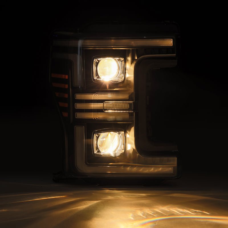 AlphaRex 17 - 19 Ford F - 250/350/450/550 Super Duty PRO - Series Proj Headlights Black w/SeqSig & DRL - My Store