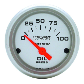 compare product Autometer Ultra-Lite 52mm 0-100 PSI Electronic Oil Pressure Gauge