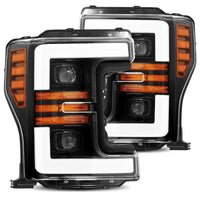AlphaRex 17 - 19 Ford F - 250 SD PRO - Series Proj Headlights Plank Style Black w/Activ Light/Seq Signal - My Store