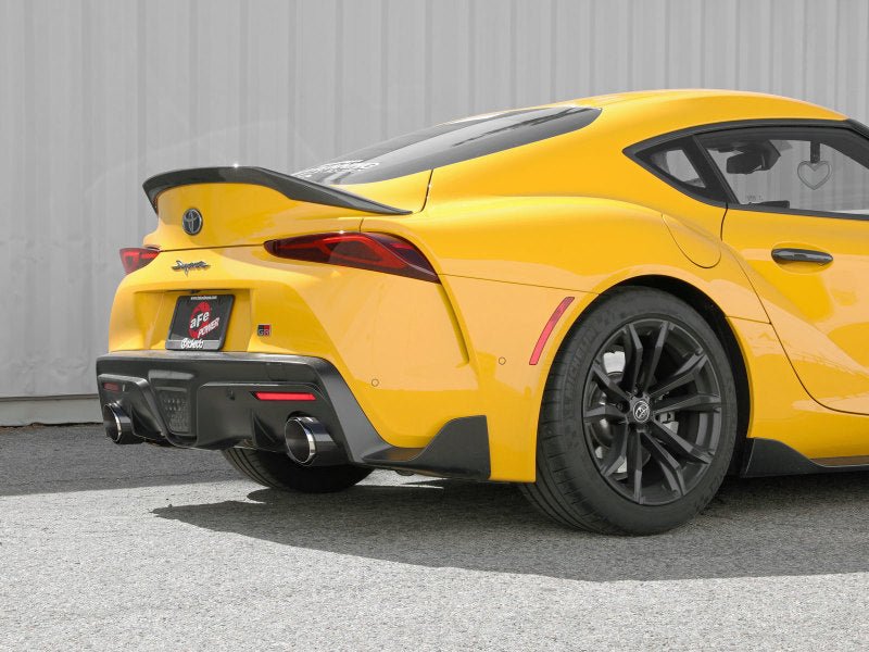 aFe POWER Takeda 2021 Toyota Supra 2.0L (t) 2.5in - 3in 304 SS CB Exhaust w/ Carbon Tips - My Store