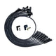 Moroso BBC Over Valve Cover Str Plug End HEI Sleeved Ultra Spark Plug Wire Set - Black - My Store