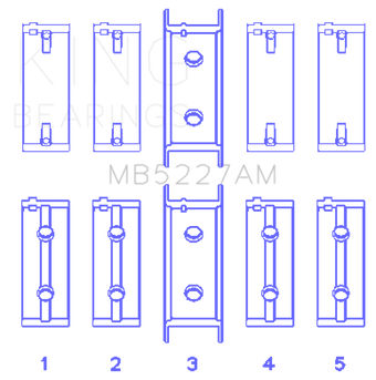 compare product King Engine Bearings Mitsubishi 4G63/4G63T (92) (Size +0.75mm) Main Bearing Set