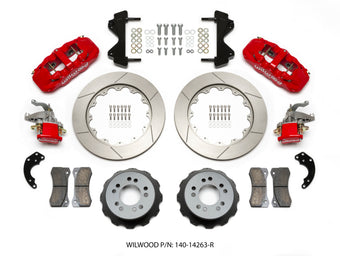 compare product Wilwood AERO4 / MC4 Rear Kit 14.00 Red Currie Pro-Tour Unit Bearing Floater