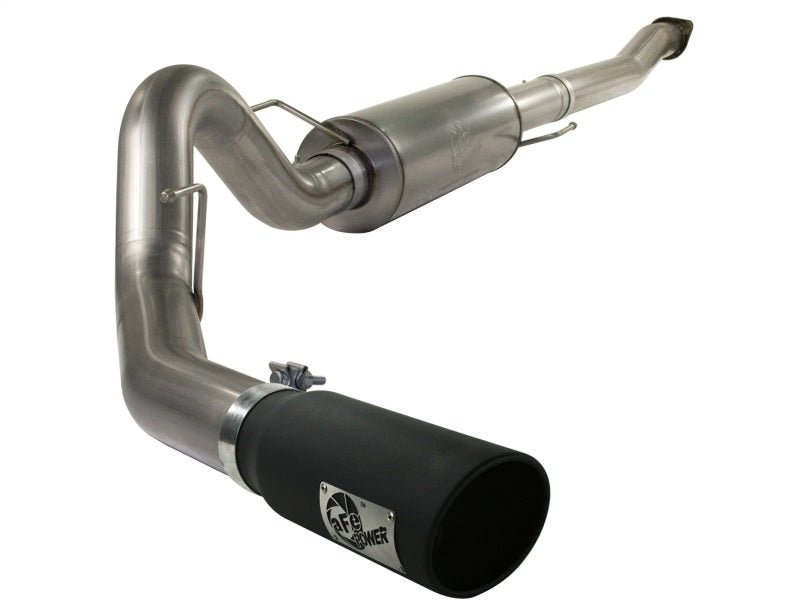 aFe MACHForce XP Exhaust Cat - Back SS - 409 4in Black Tip 11 - 12 Ford F - 150 EcoBoost V6 - 3.5L (tt) - My Store