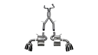 compare product Corsa 2016-24 Chevy Camaro SS 6.2L Xtreme+ 2.75in Cat-Back Dual Rear Exit w/ Twin 4in Black PVD Tips
