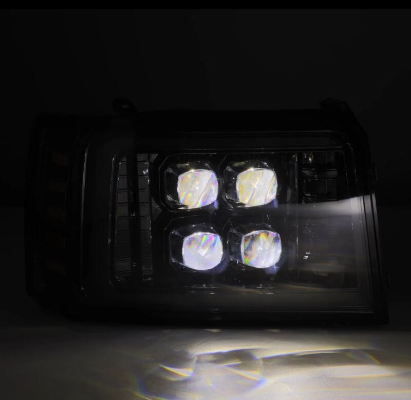 AlphaRex 92 - 96 Ford F - Series/Bronco NOVA - Series LED Proj Headlight Alpha - Bk w/Actv Light SS & SBDRL - My Store