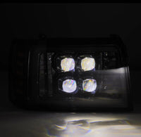 AlphaRex 92 - 96 Ford F - Series/Bronco NOVA - Series LED Proj Headlight Alpha - Bk w/Actv Light SS & SBDRL - My Store